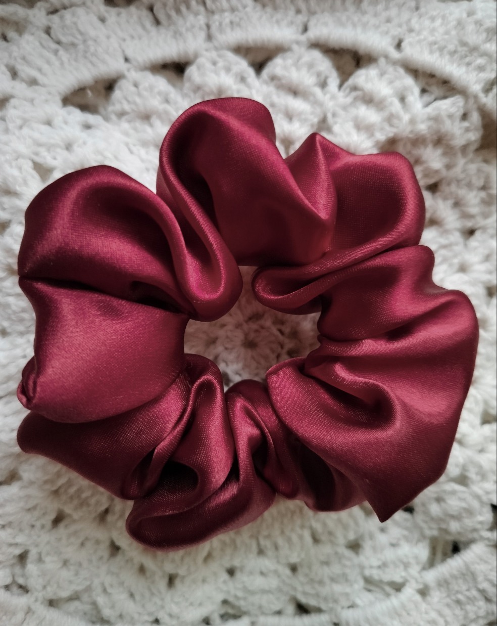 Mighty Maroon Plain Scrunchie