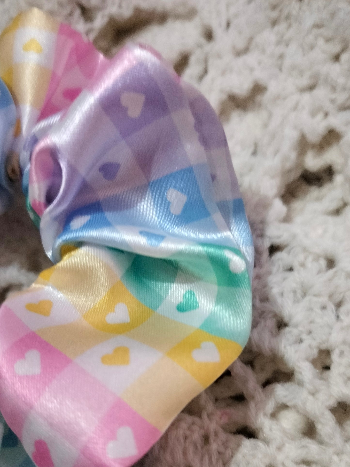 Pastel Hearts Scrunchie
