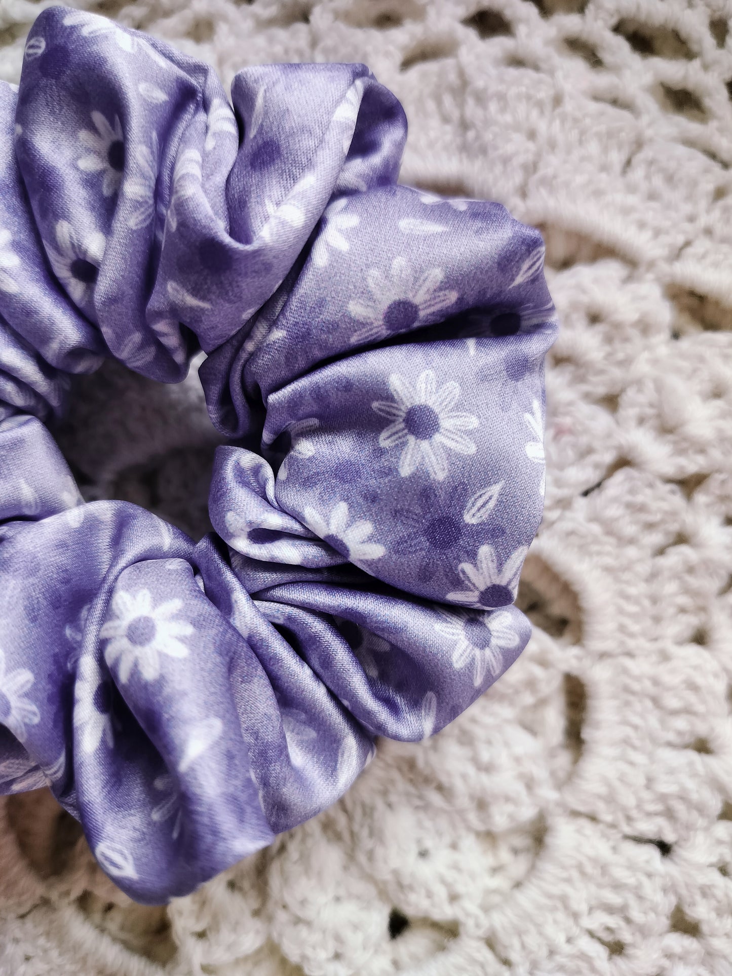 Purple Little Floral Scrunchie