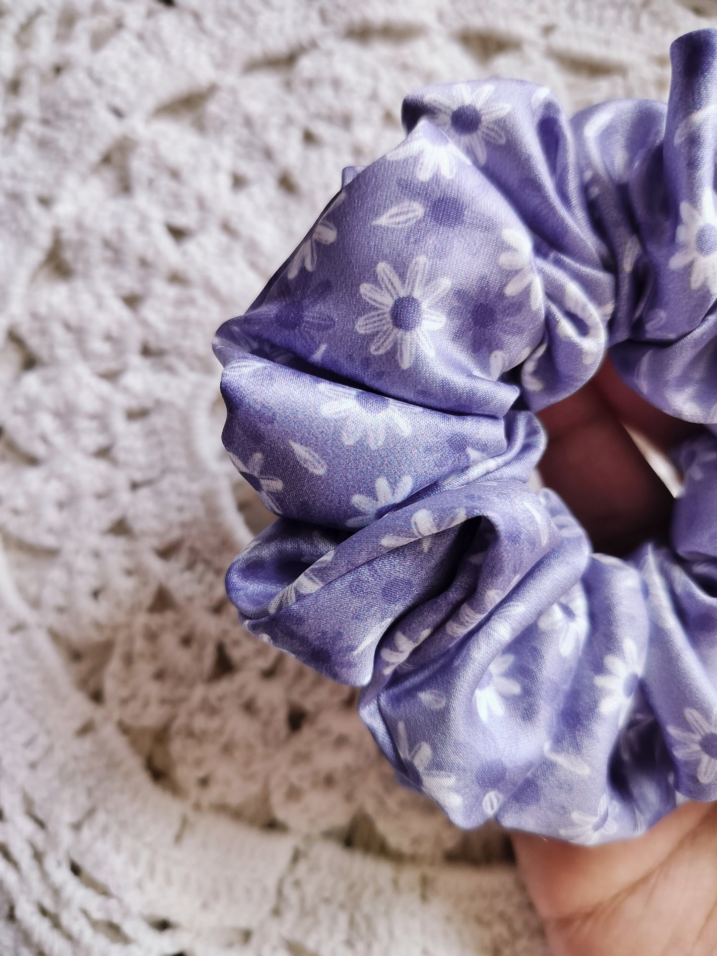 Purple Little Floral Scrunchie