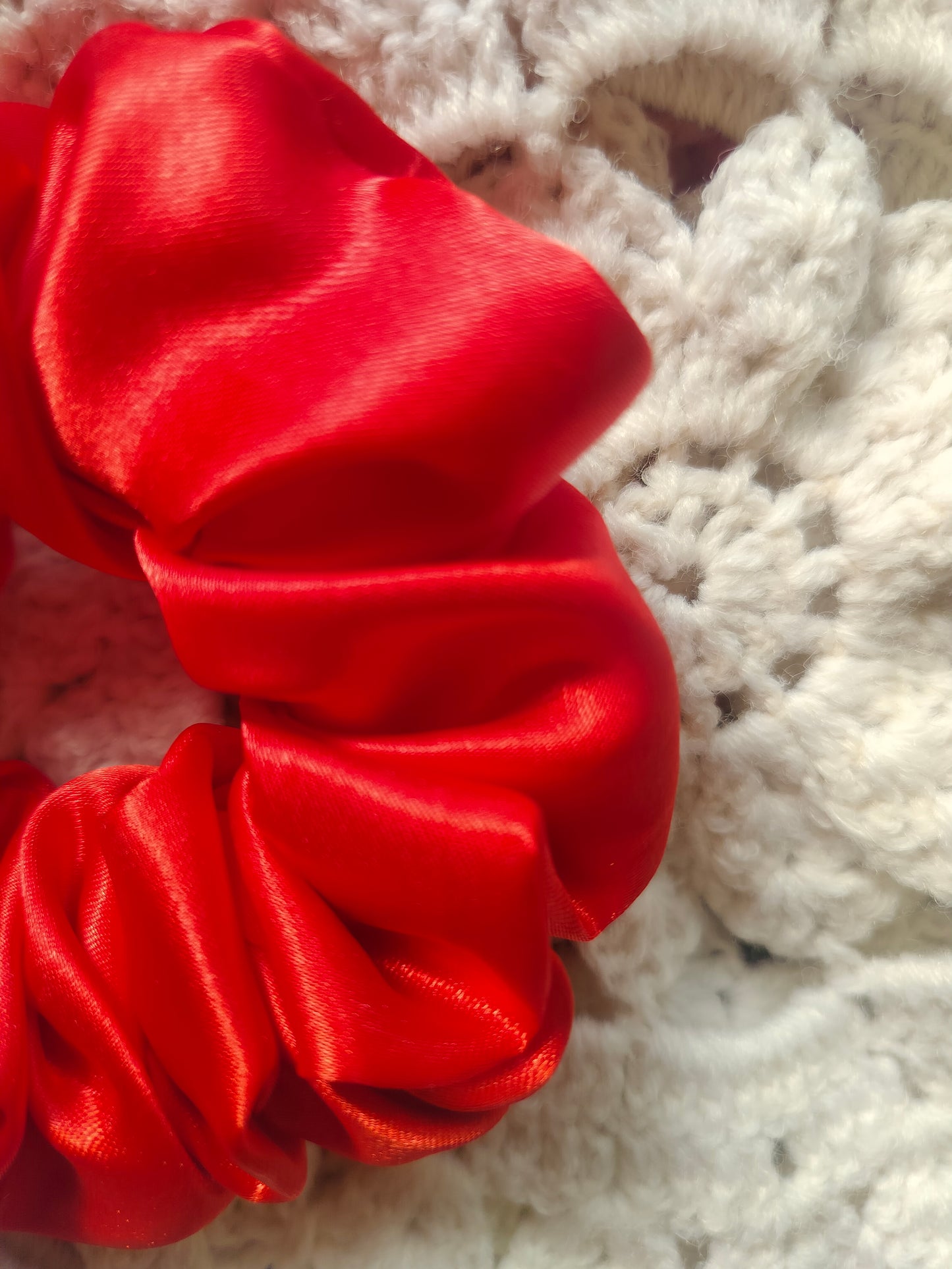 Red Plain Scrunchie