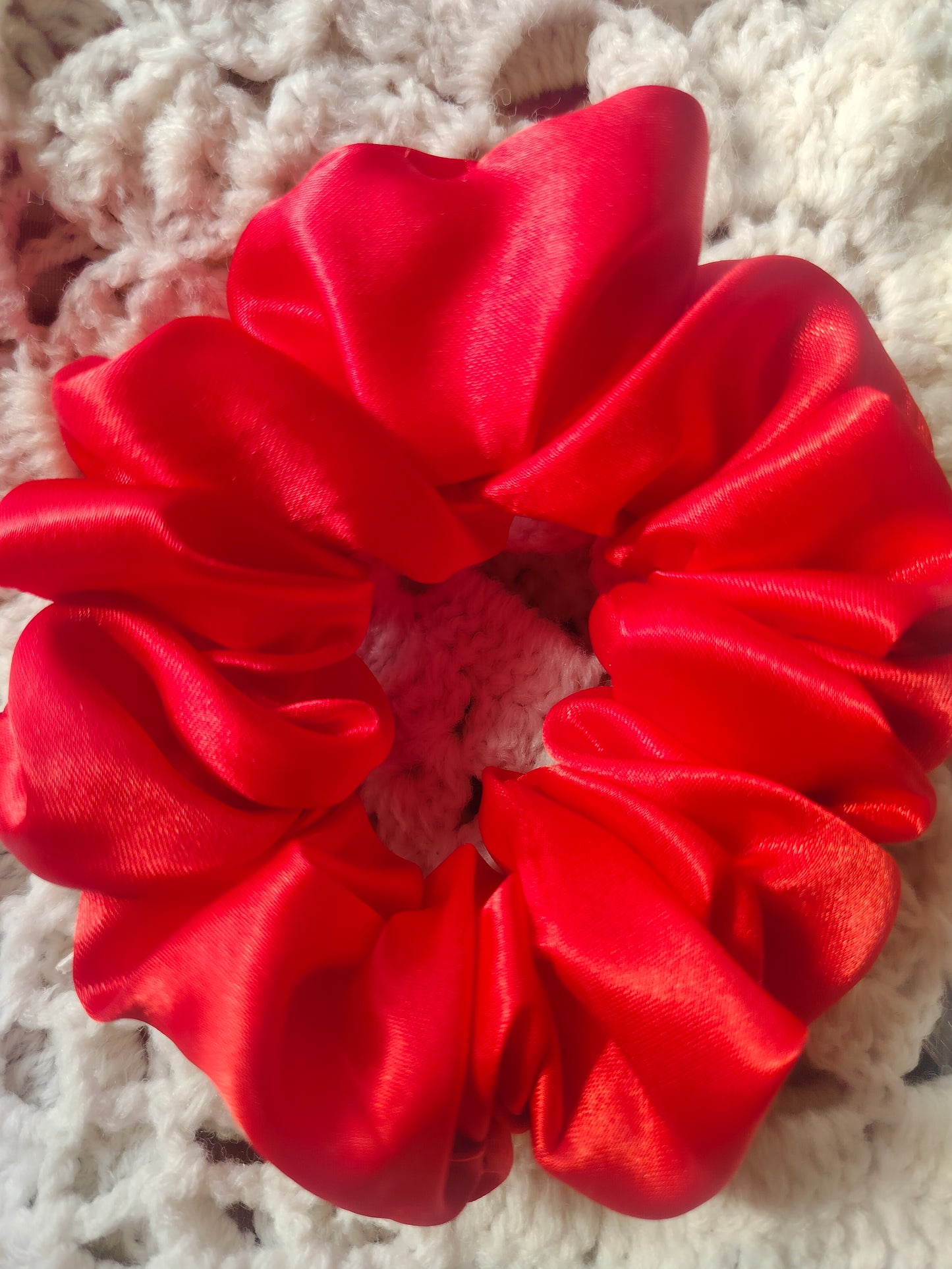 Red Plain Scrunchie