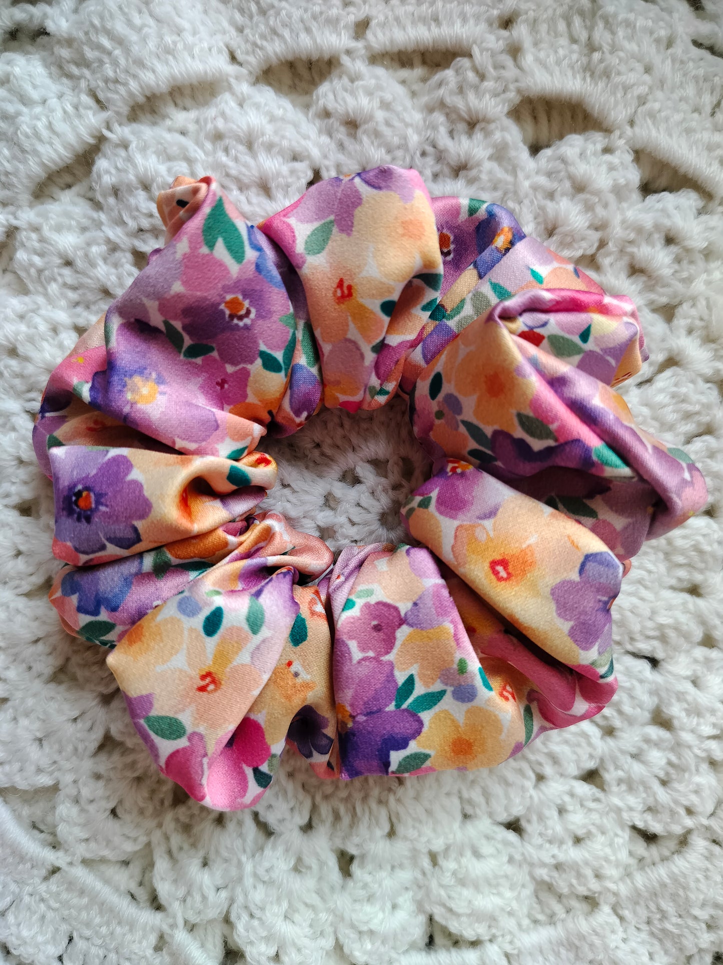 Floral-Splash Scrunchie