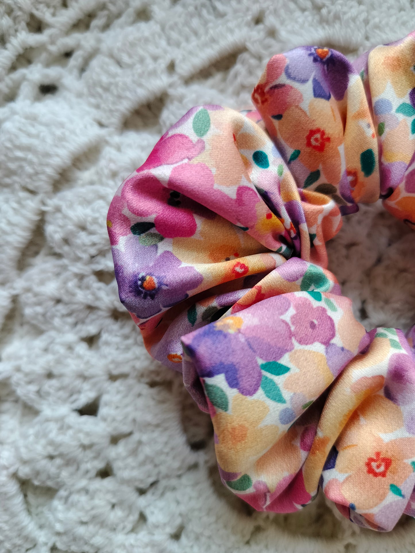 Floral-Splash Scrunchie