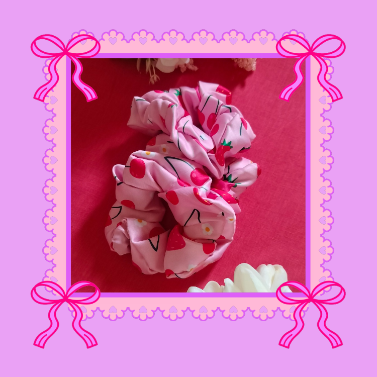Cherries & Strawberries Scrunchies