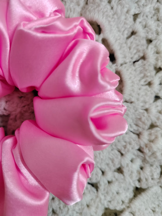 Pink Plain Scrunchie