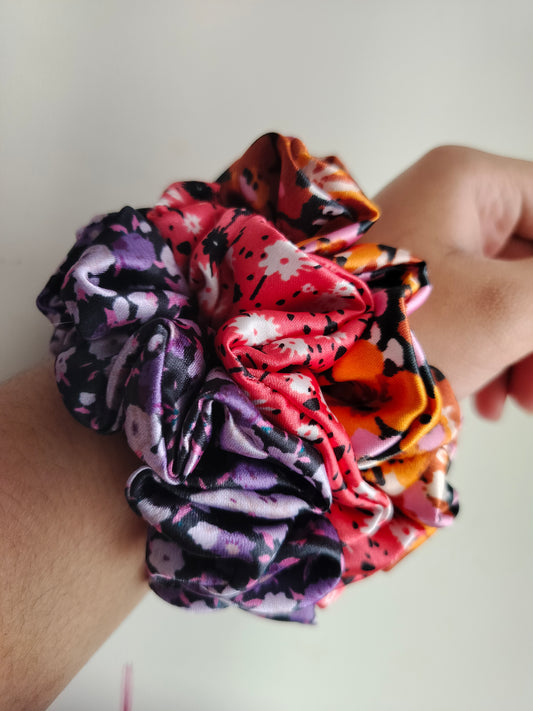 Floral Scrunchie Combo Pack