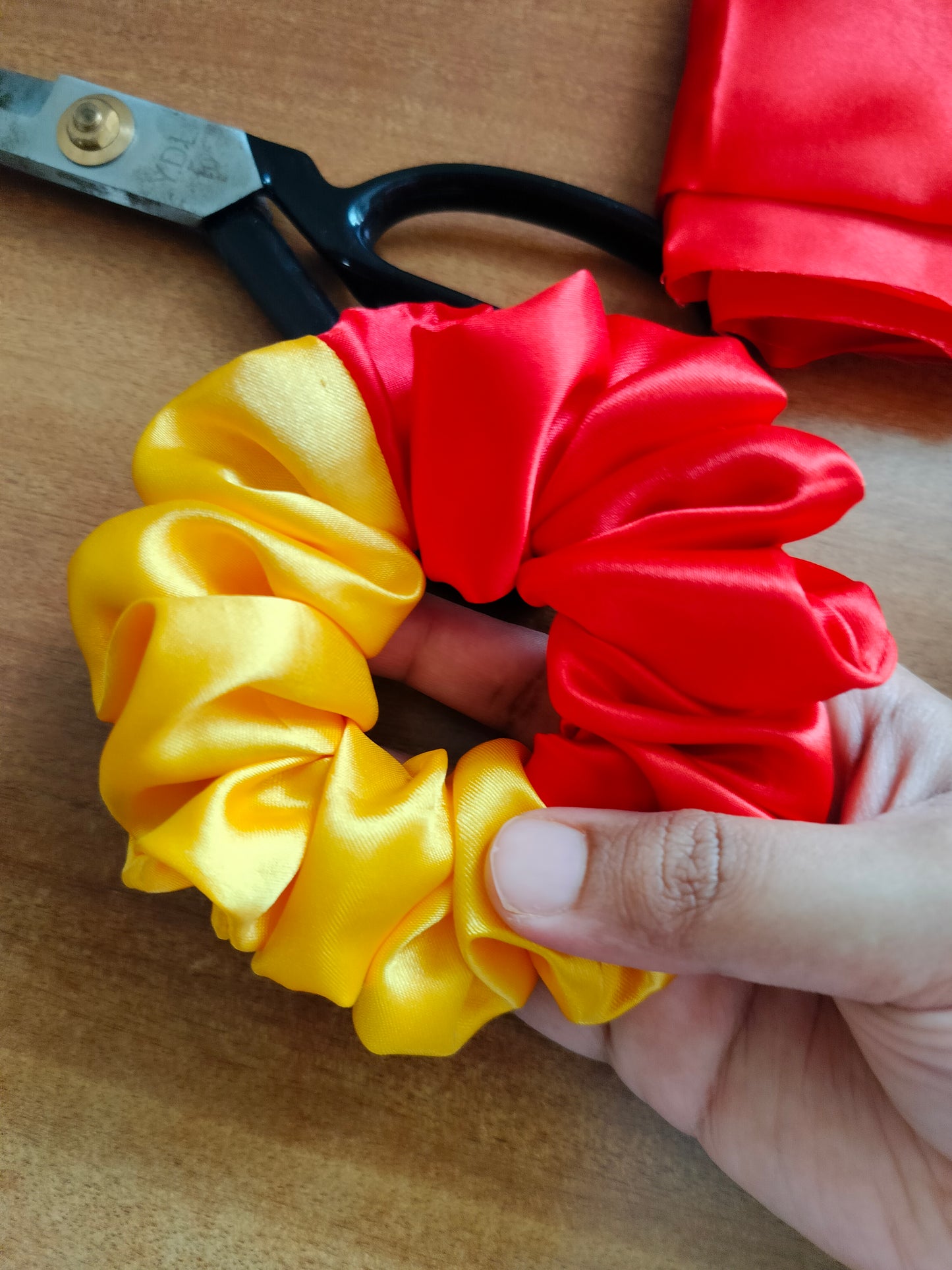 Yellow & Red Scrunchie